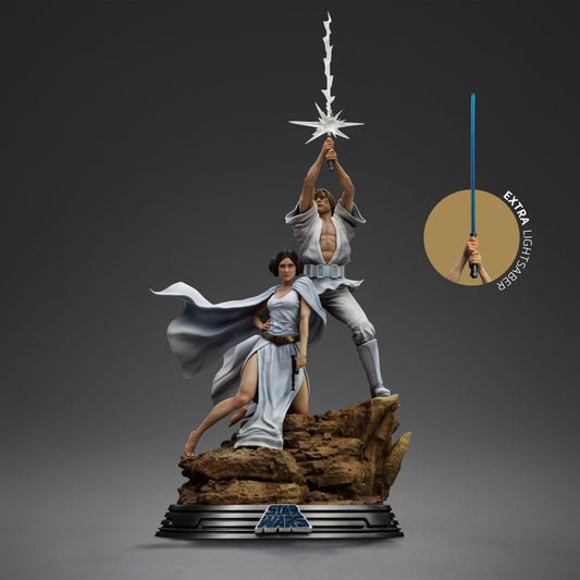 Star Wars Deluxe Art Scale Statue 1/10 Luke and Leia 41 cm - Loaded Dice