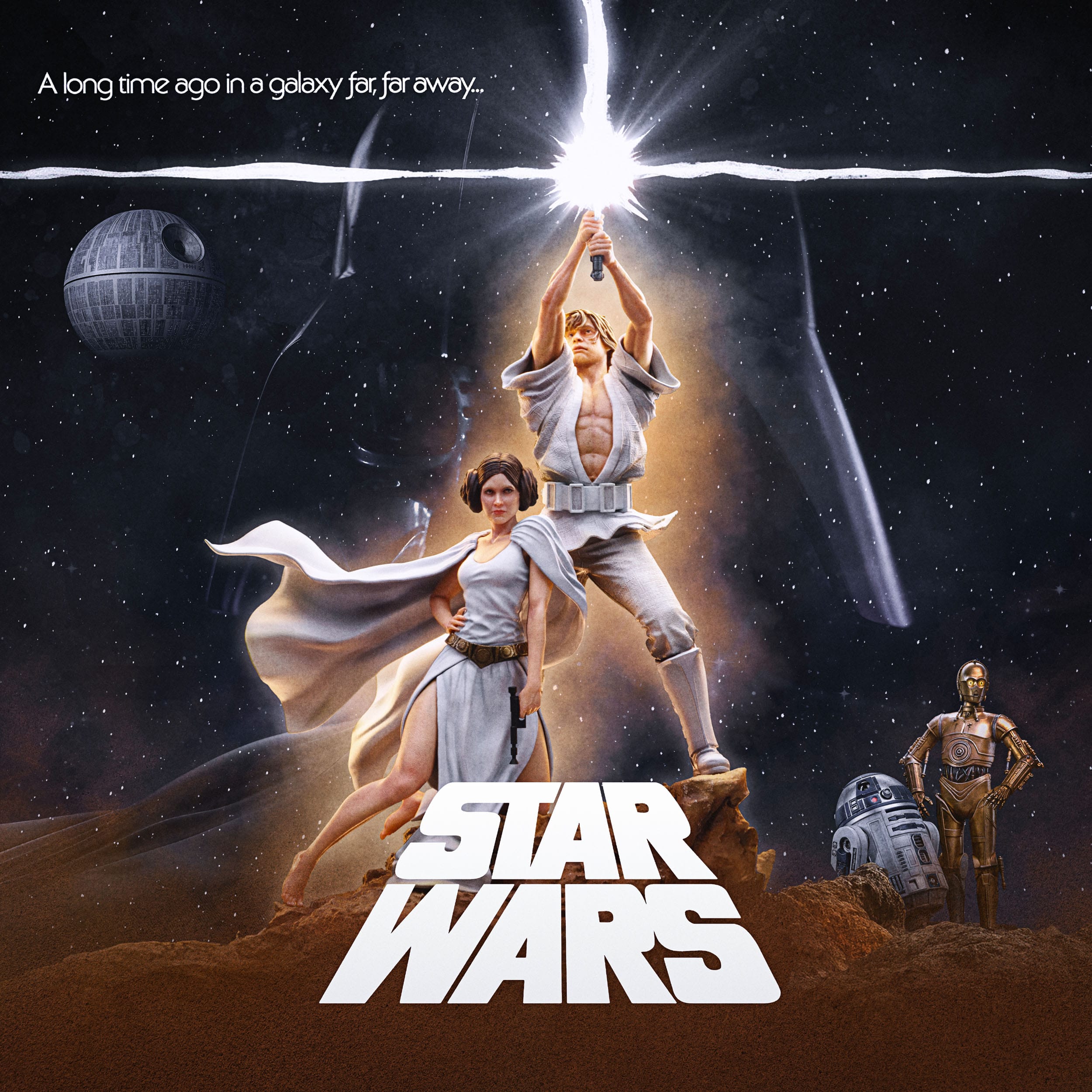 Star Wars Deluxe Art Scale Statue 1/10 Luke and Leia 41 cm - Loaded Dice