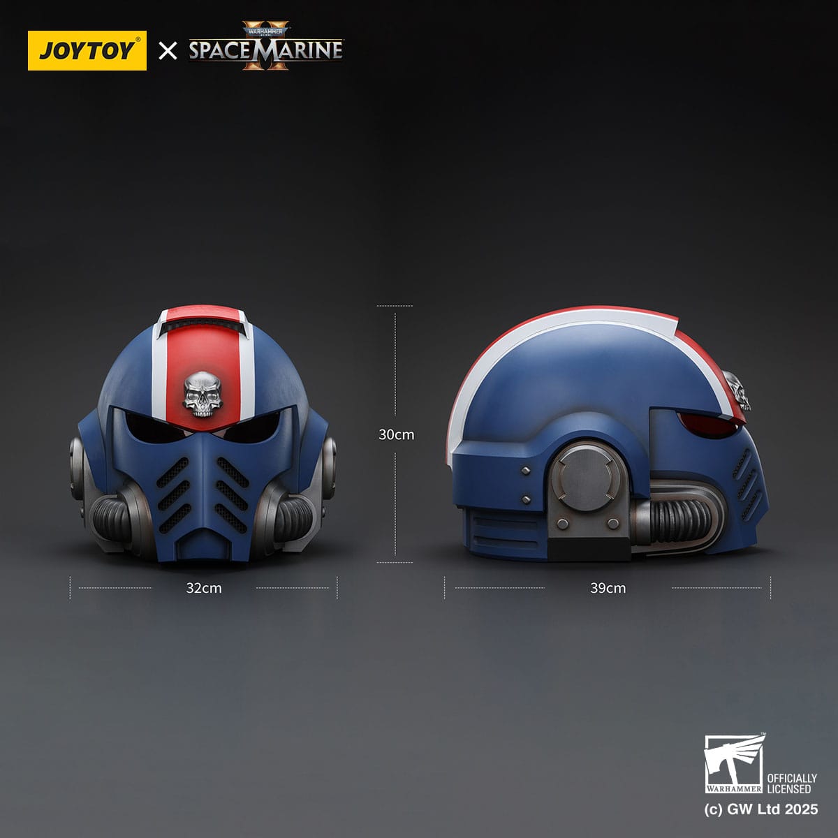 Warhammer 40,000: Space Marine 2 Replica Ultramarines Lieutenant Titus Helmet 1/1 - Loaded Dice