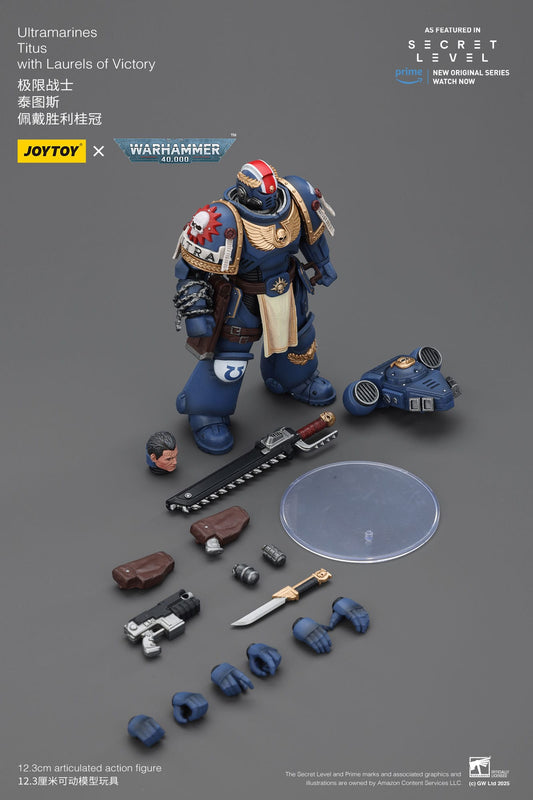 Joy Toy Warhammer 40k: Ultramarines Titus with Laurels of Victory 13cm - Loaded Dice