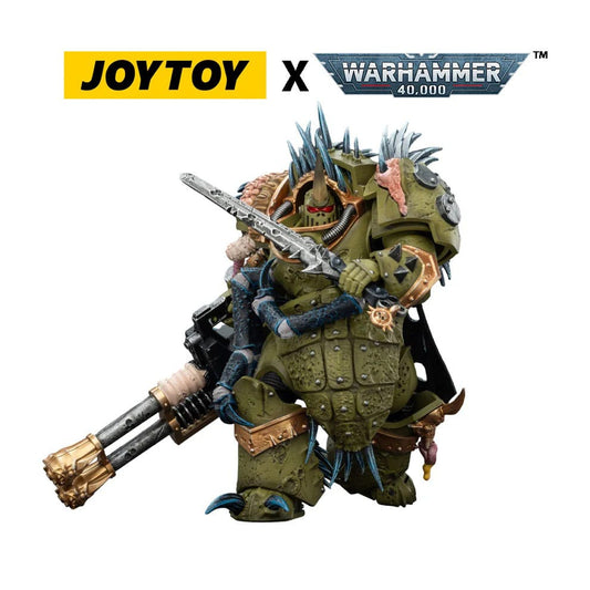 Joy Toy Warhammer 40k: Death Guard Blightlord Terminator 1 with Reaper Autocannon and Bubotic Blades 14cm - Loaded Dice