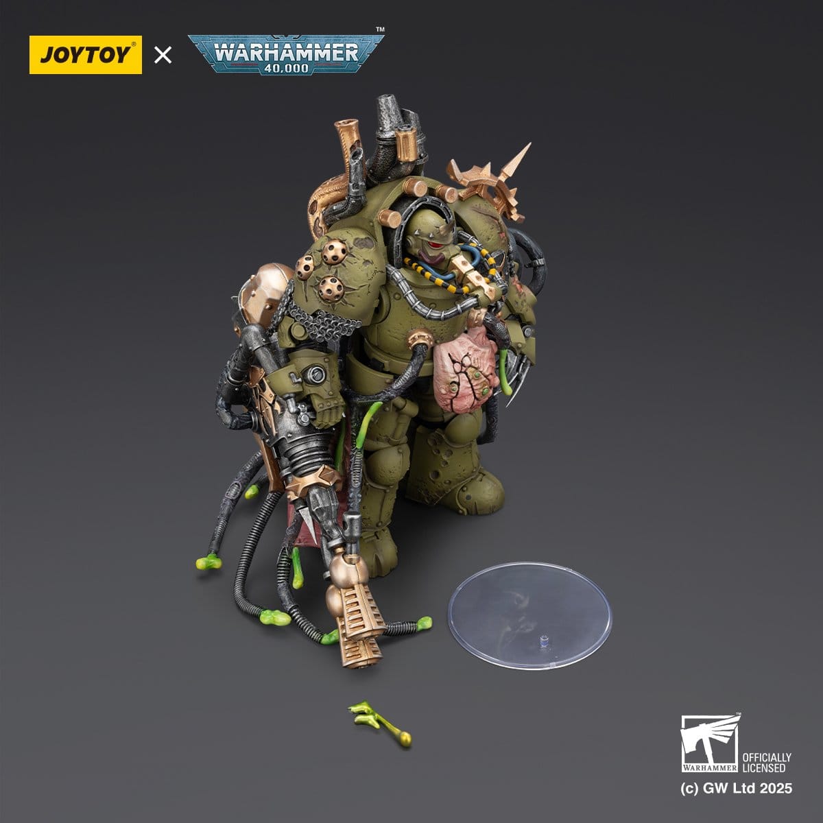 Joy Toy Warhammer 40k: Death Guard Lord of Virulence with Power Fist and Twin Plague Spewer 14cm - Loaded Dice