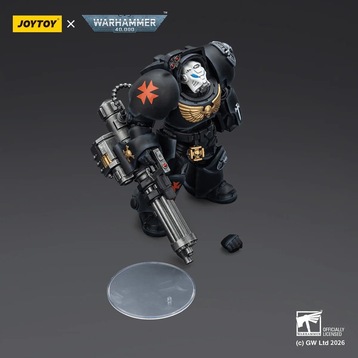Joy Toy Warhammer 40k: Black Templars Terminator 3 with Power Fist and Assault Cannon 14cm - Loaded Dice