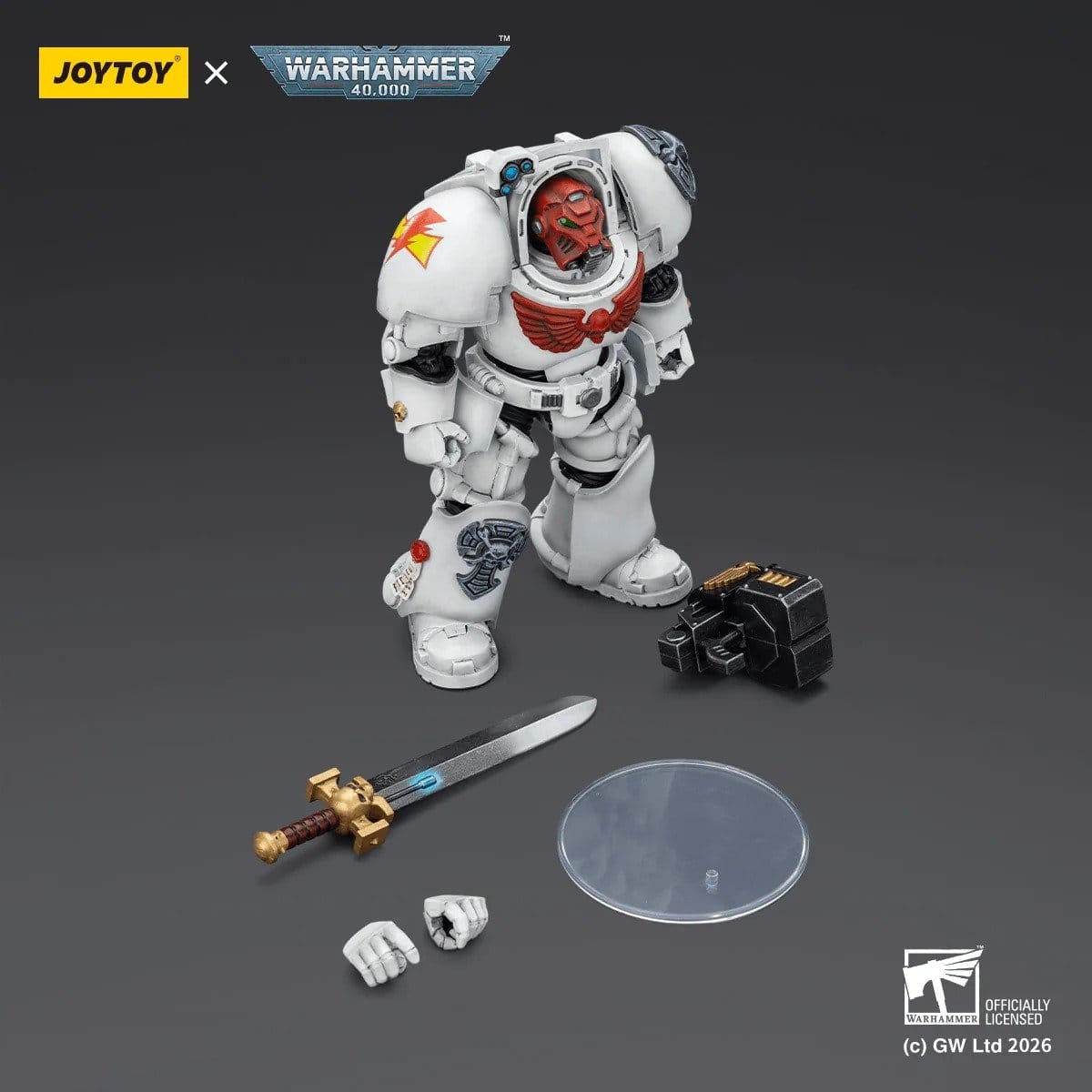 Joy Toy Warhammer 40k: White Scars Terminator 1 with Power Sword and Storm Bolter 14cm - Loaded Dice