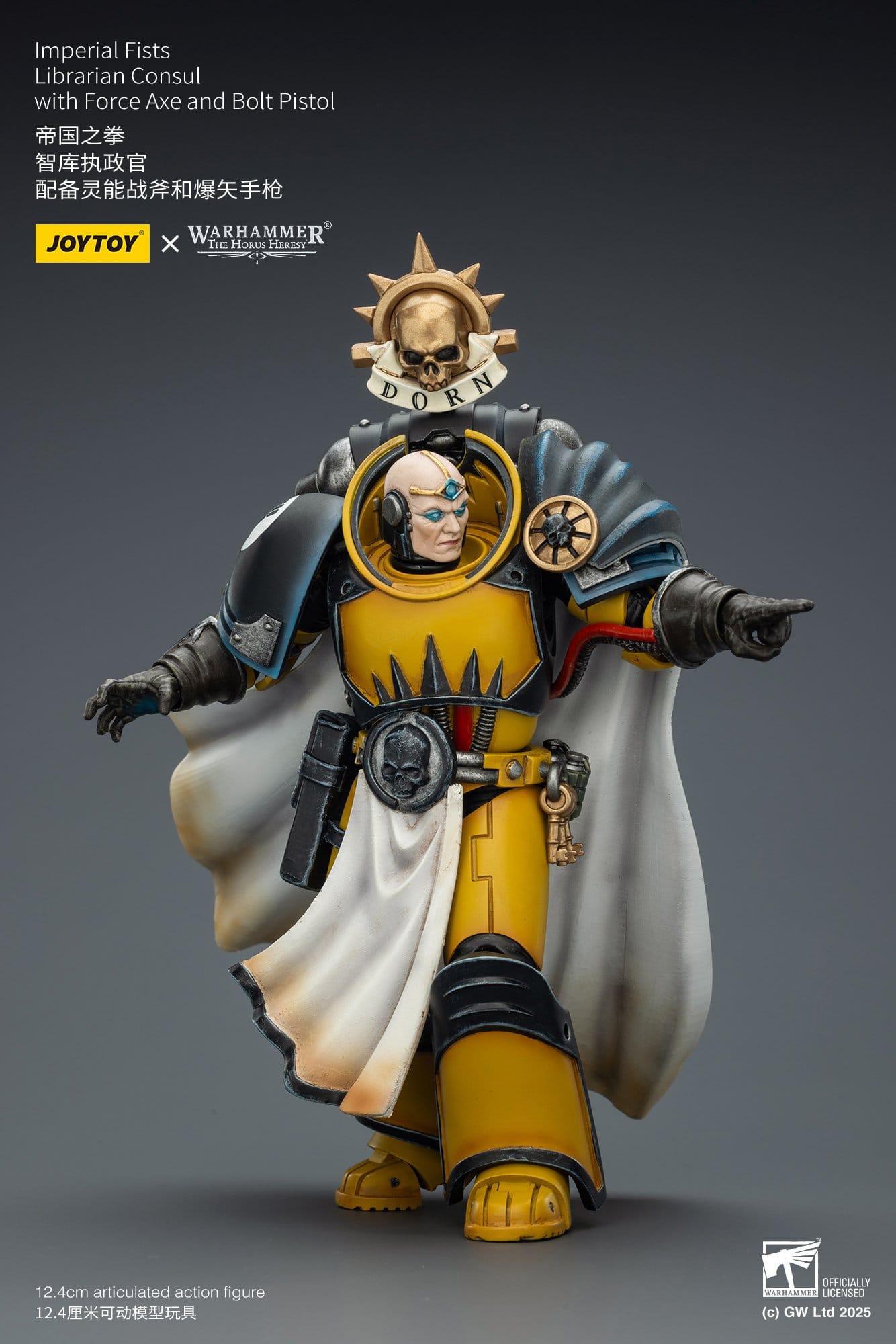 Joy Toy Warhammer The Horus Heresy: Imperial Fists Action Figure Librarian Consulwith Force Axe and Bolt Pistol 12cm - Loaded Dice