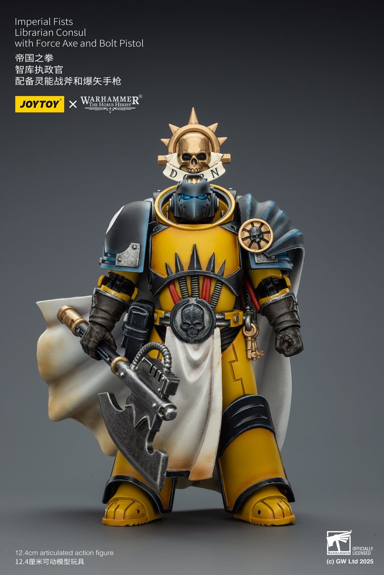 Joy Toy Warhammer The Horus Heresy: Imperial Fists Action Figure Librarian Consulwith Force Axe and Bolt Pistol 12cm - Loaded Dice