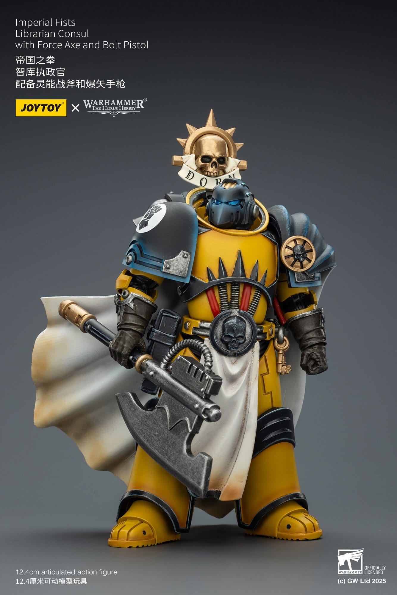 Joy Toy Warhammer The Horus Heresy: Imperial Fists Action Figure Librarian Consulwith Force Axe and Bolt Pistol 12cm - Loaded Dice