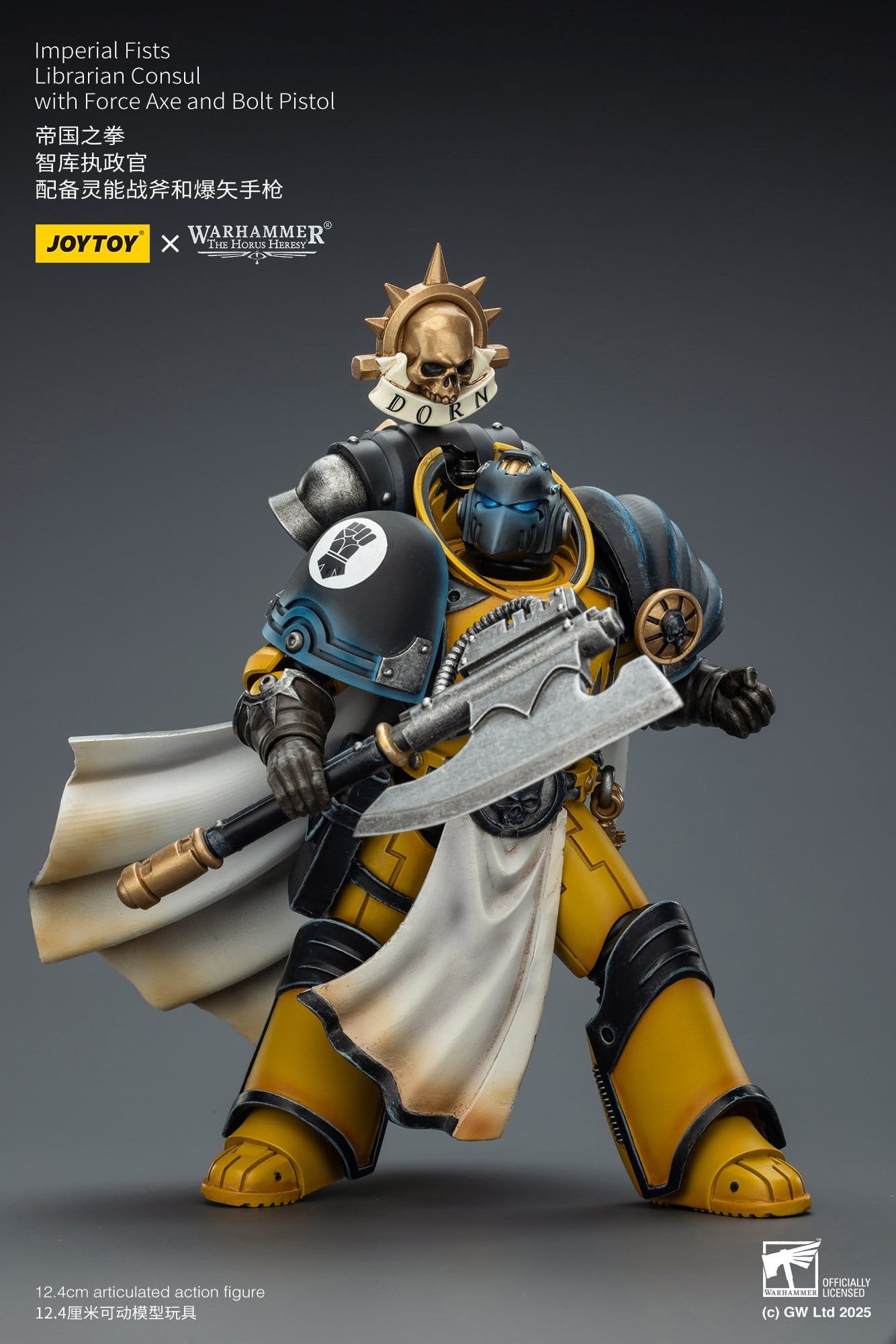 Joy Toy Warhammer The Horus Heresy: Imperial Fists Action Figure Librarian Consulwith Force Axe and Bolt Pistol 12cm - Loaded Dice