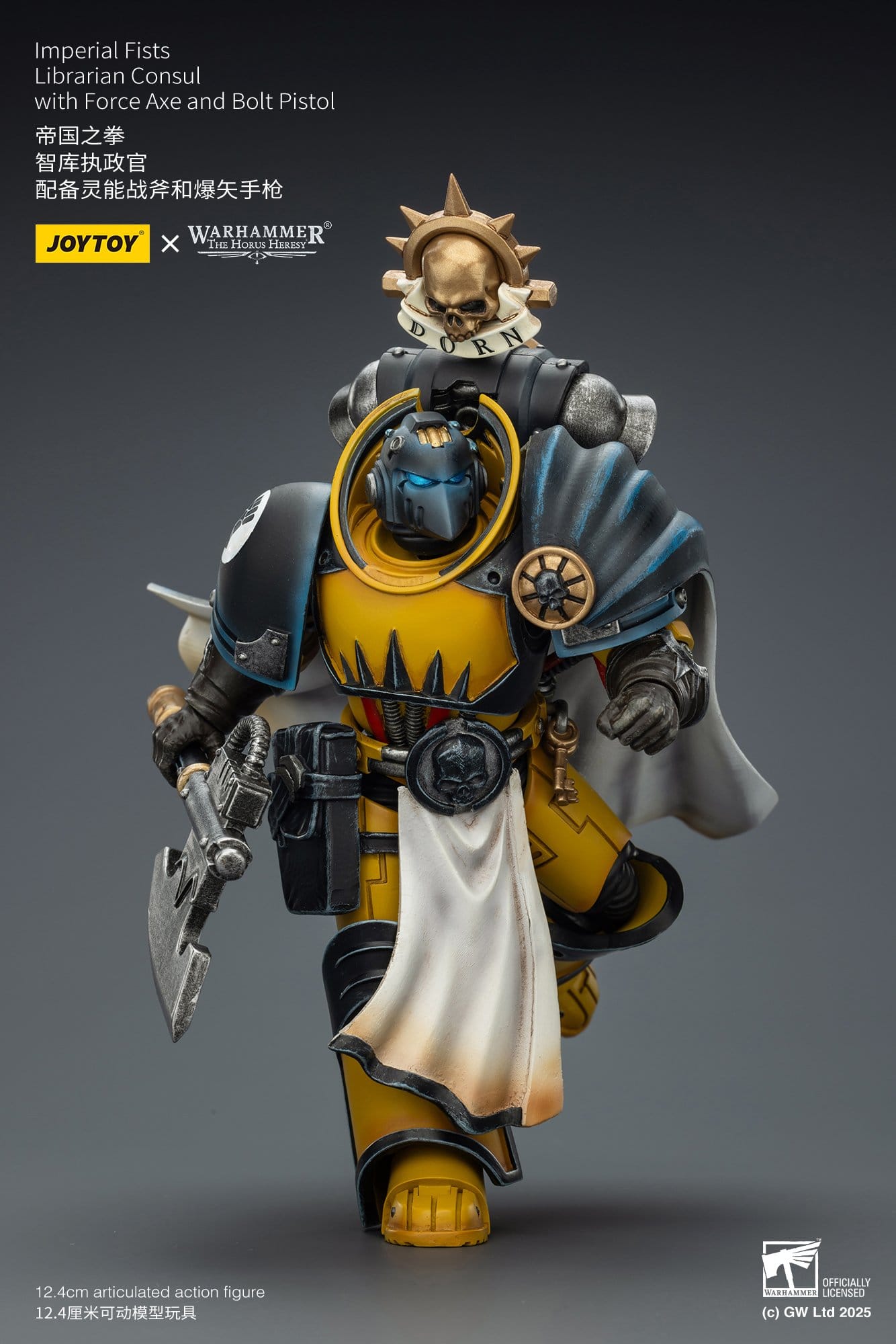 Joy Toy Warhammer The Horus Heresy: Imperial Fists Action Figure Librarian Consulwith Force Axe and Bolt Pistol 12cm - Loaded Dice