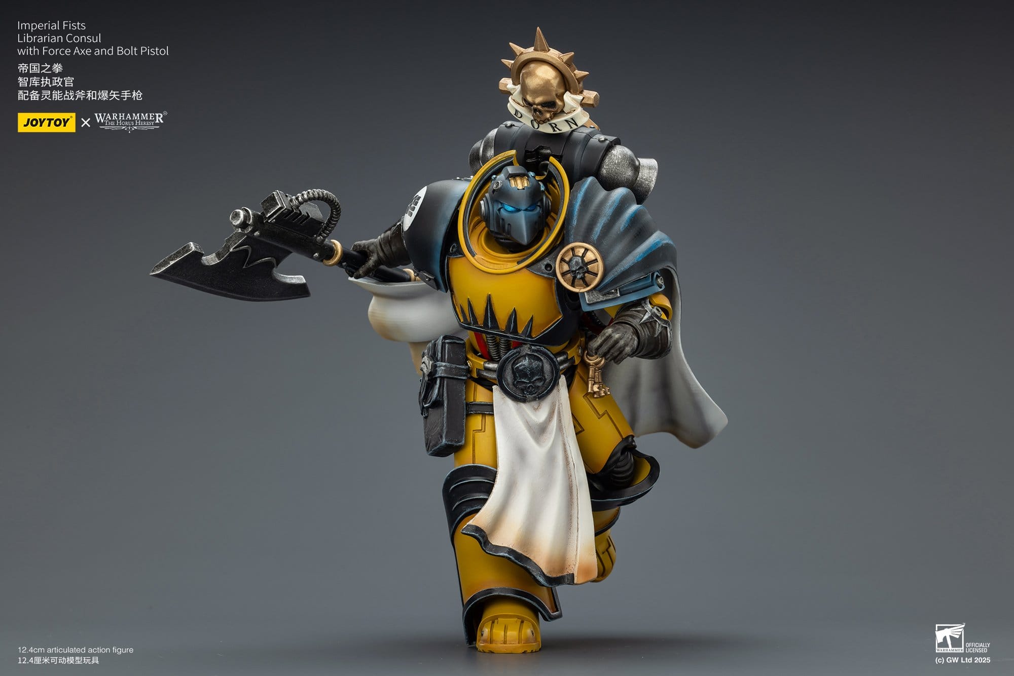 Joy Toy Warhammer The Horus Heresy: Imperial Fists Action Figure Librarian Consulwith Force Axe and Bolt Pistol 12cm - Loaded Dice