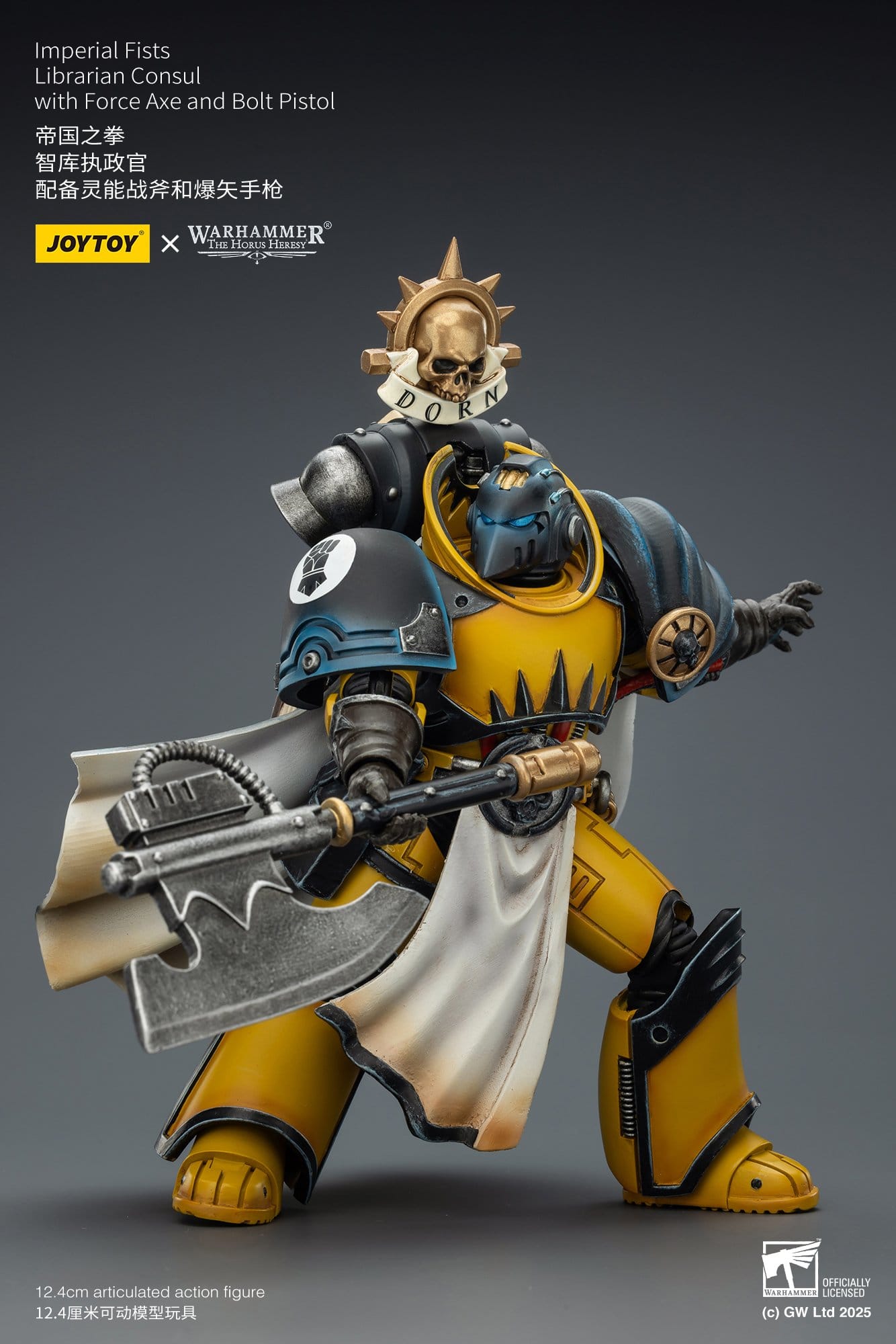 Joy Toy Warhammer The Horus Heresy: Imperial Fists Action Figure Librarian Consulwith Force Axe and Bolt Pistol 12cm - Loaded Dice