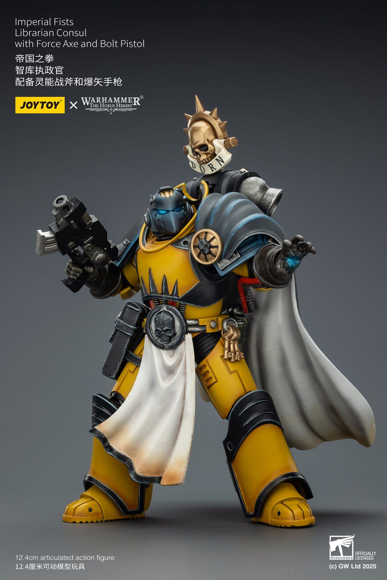 Joy Toy Warhammer The Horus Heresy: Imperial Fists Action Figure Librarian Consulwith Force Axe and Bolt Pistol 12cm - Loaded Dice