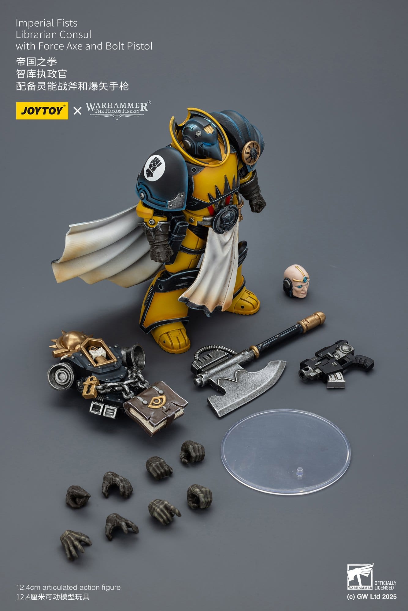 Joy Toy Warhammer The Horus Heresy: Imperial Fists Action Figure Librarian Consulwith Force Axe and Bolt Pistol 12cm - Loaded Dice