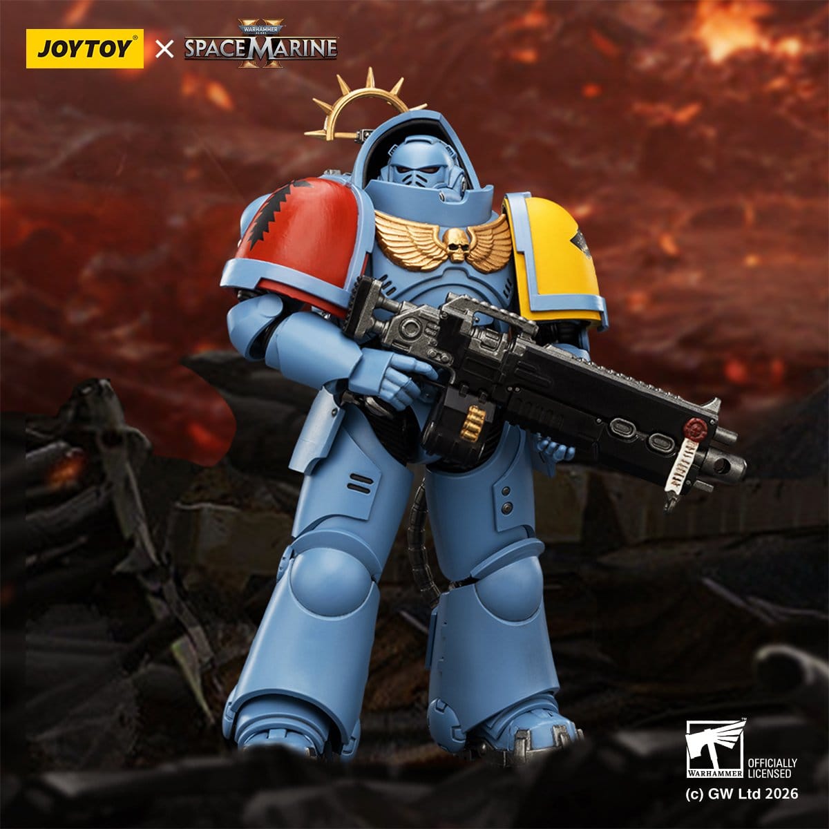 Joy Toy Warhammer 40k: Space Wolves Heavy Intercessor 13cm - Loaded Dice