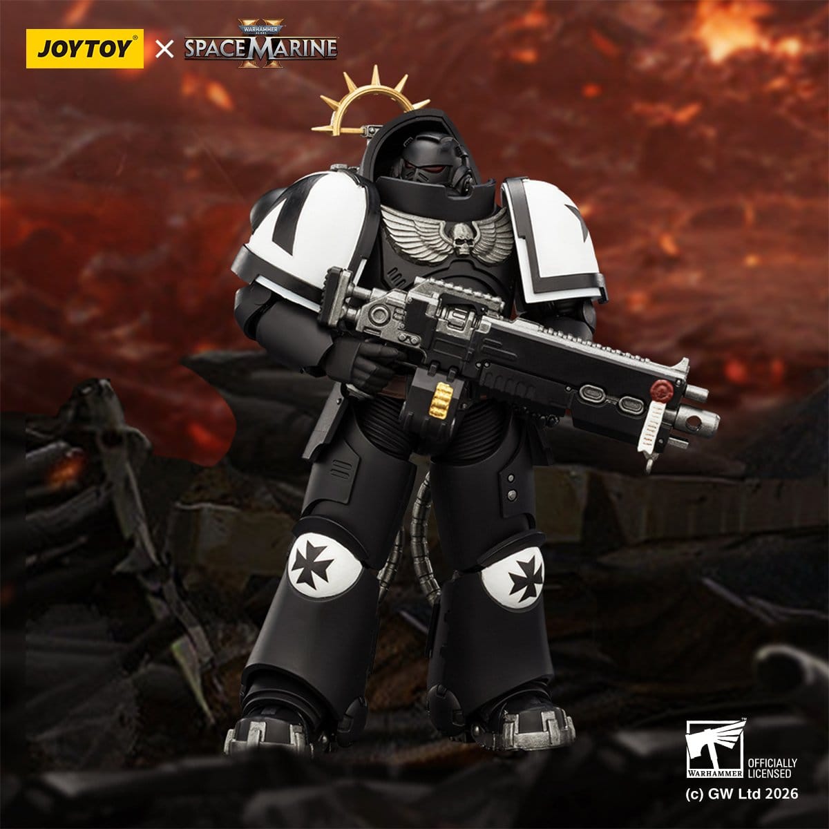 Joy Toy Warhammer 40k: Black Templars Heavy Intercessor 13cm - Loaded Dice