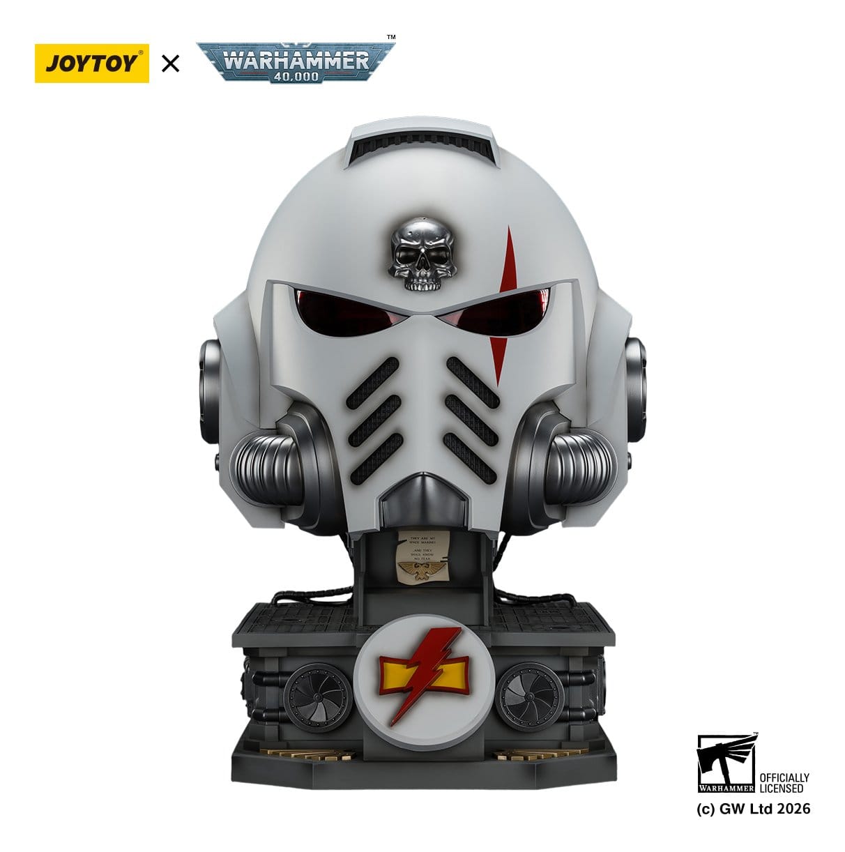 Joy Toy Warhammer 40k: Helmet with Display Stand White Scars MkX 44cm - Loaded Dice