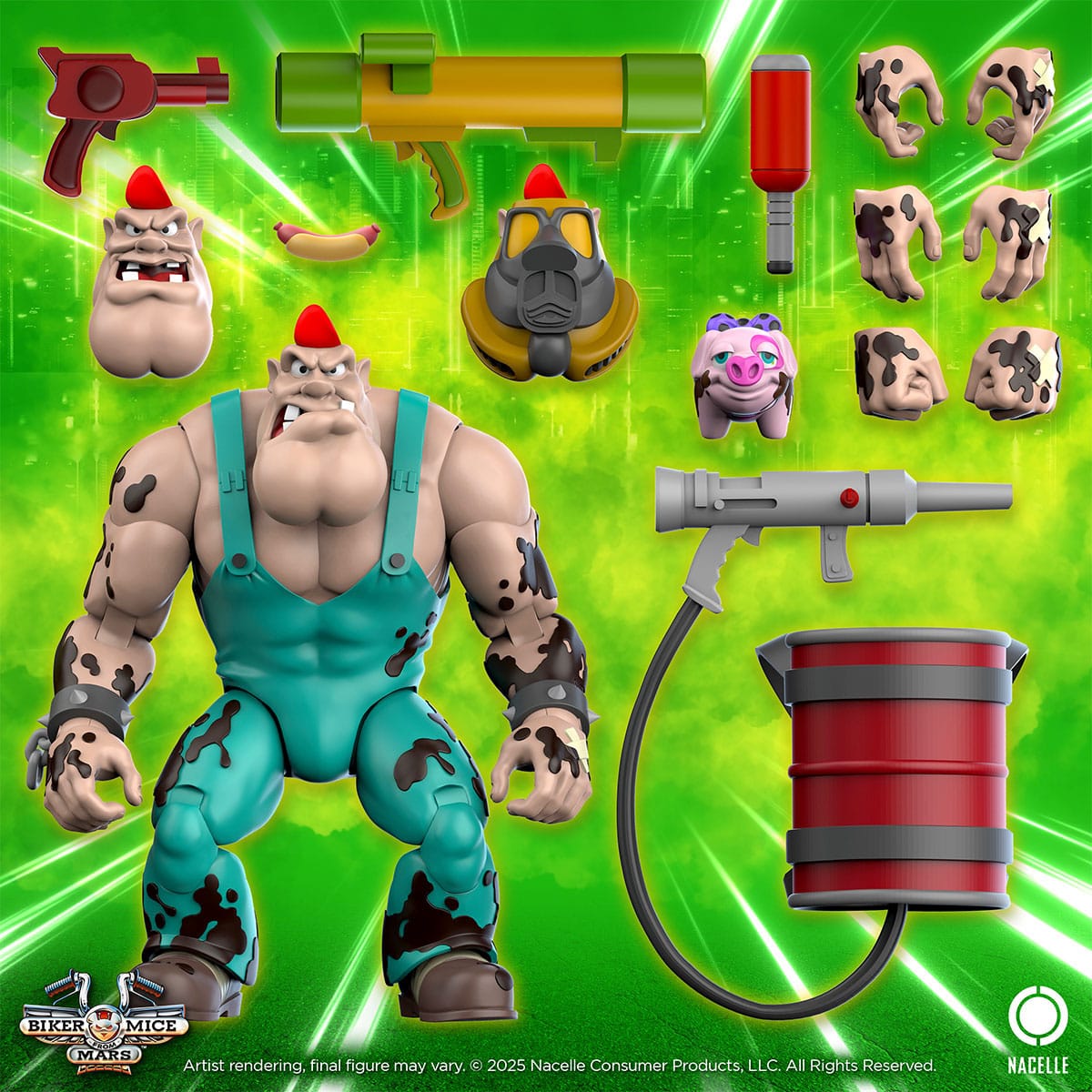 Biker Mice From Mars Action Figure Greasepit 18cm - Loaded Dice