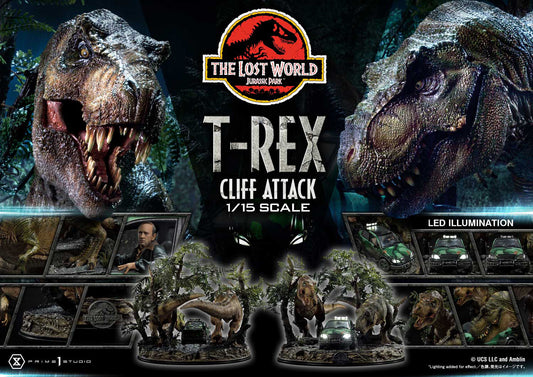 Jurassic World: The Lost World Statue 1/15 T-Rex Cliff Attack 53 cm - Loaded Dice
