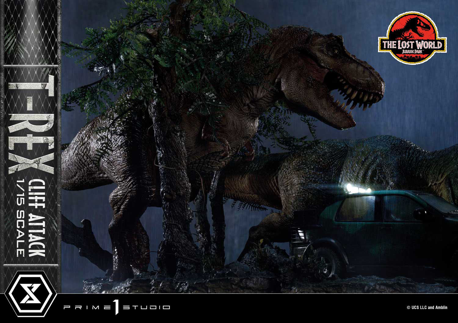Jurassic World: The Lost World Statue 1/15 T-Rex Cliff Attack 53 cm - Loaded Dice