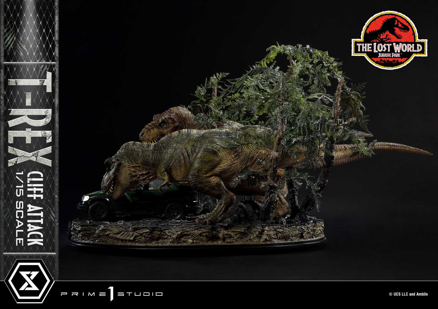 Jurassic World: The Lost World Statue 1/15 T-Rex Cliff Attack 53 cm - Loaded Dice