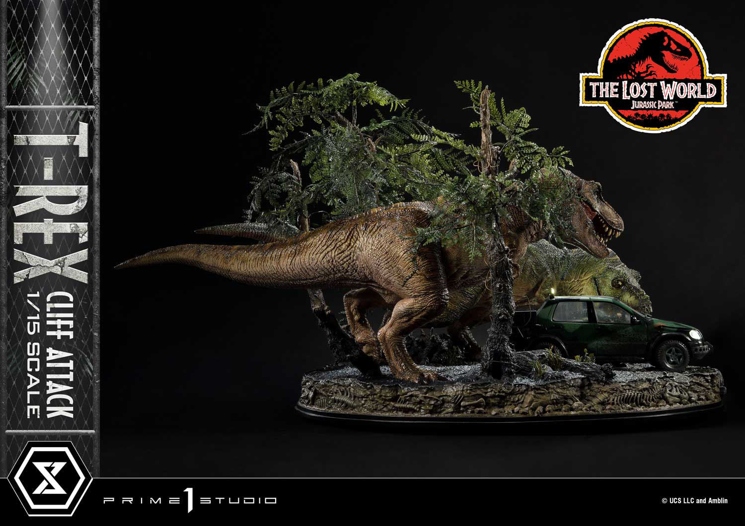 Jurassic World: The Lost World Statue 1/15 T-Rex Cliff Attack 53 cm - Loaded Dice