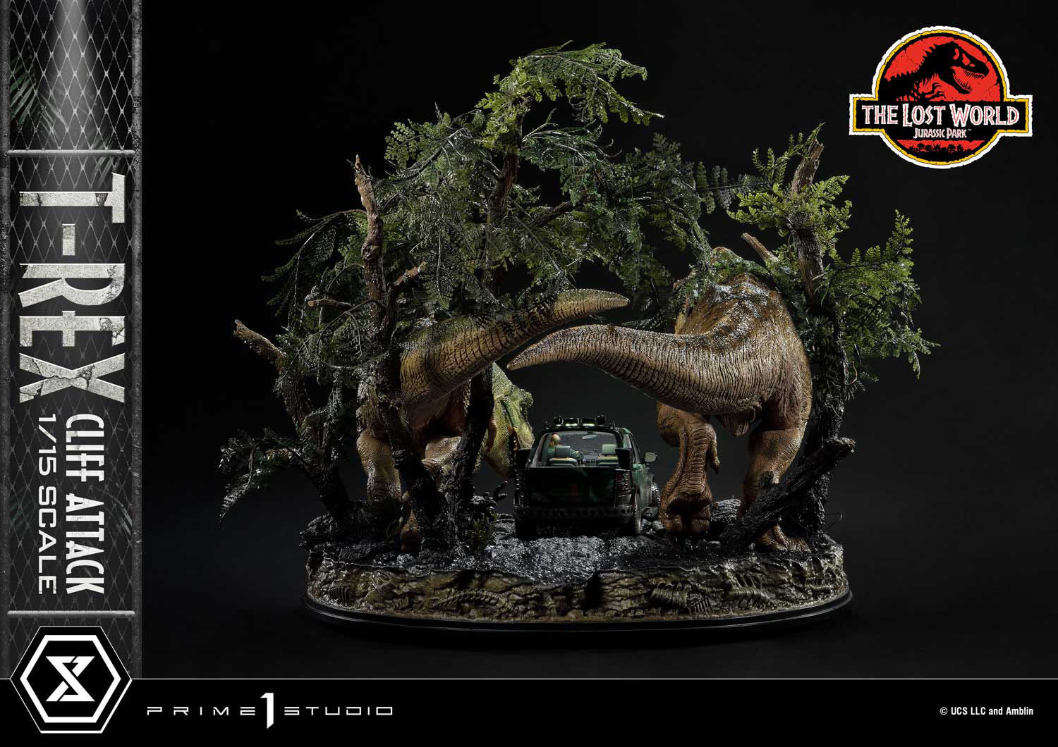 Jurassic World: The Lost World Statue 1/15 T-Rex Cliff Attack 53 cm - Loaded Dice