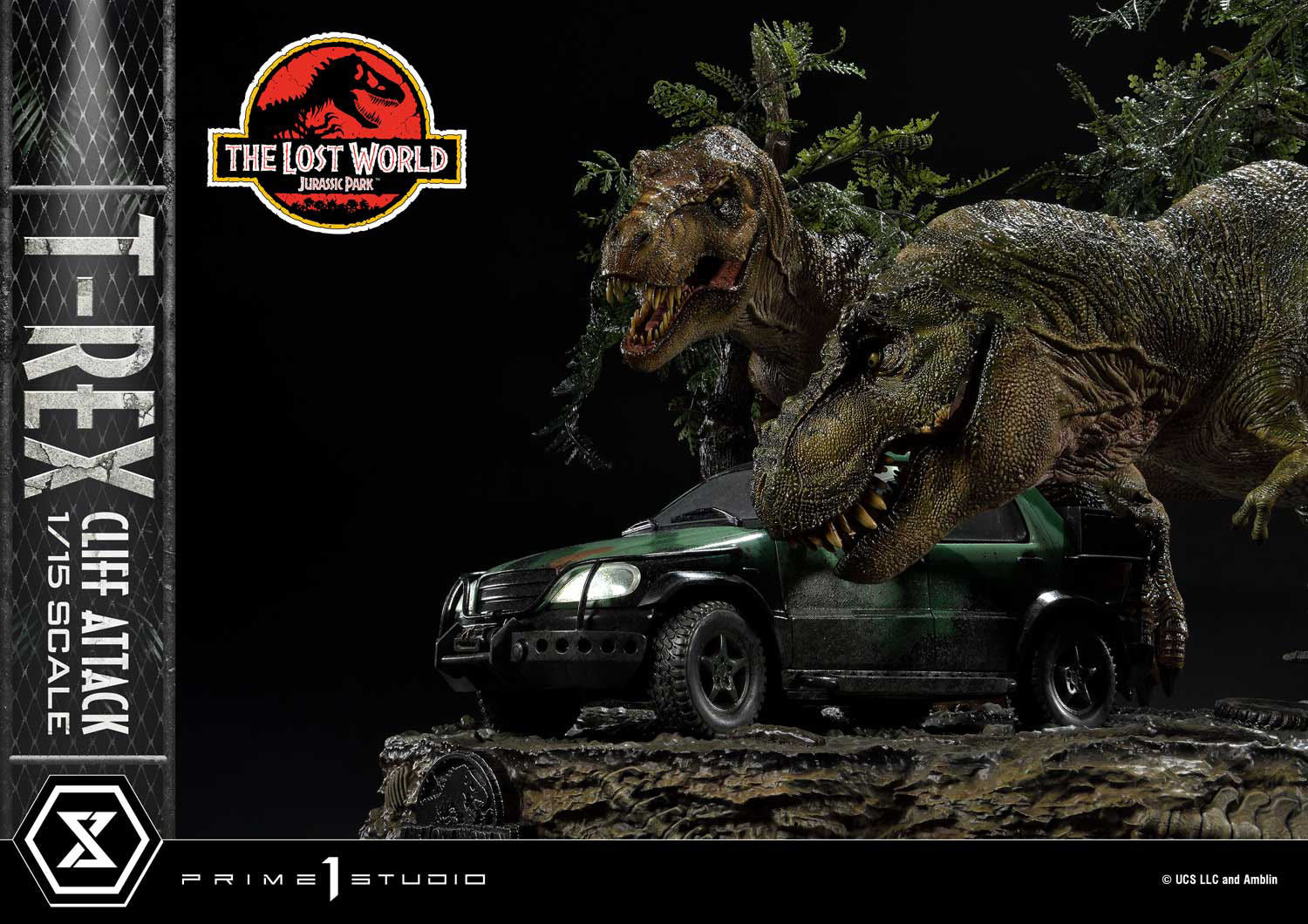 Jurassic World: The Lost World Statue 1/15 T-Rex Cliff Attack 53 cm - Loaded Dice