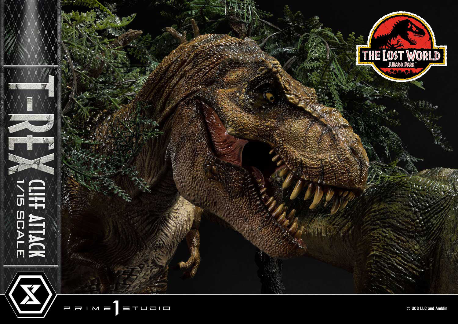 Jurassic World: The Lost World Statue 1/15 T-Rex Cliff Attack 53 cm - Loaded Dice