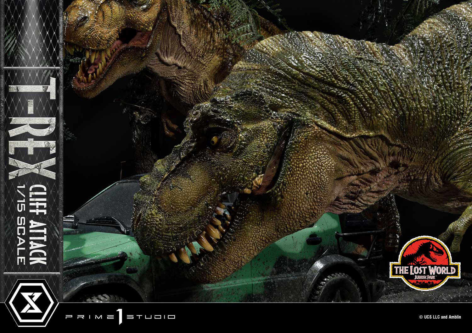 Jurassic World: The Lost World Statue 1/15 T-Rex Cliff Attack 53 cm - Loaded Dice
