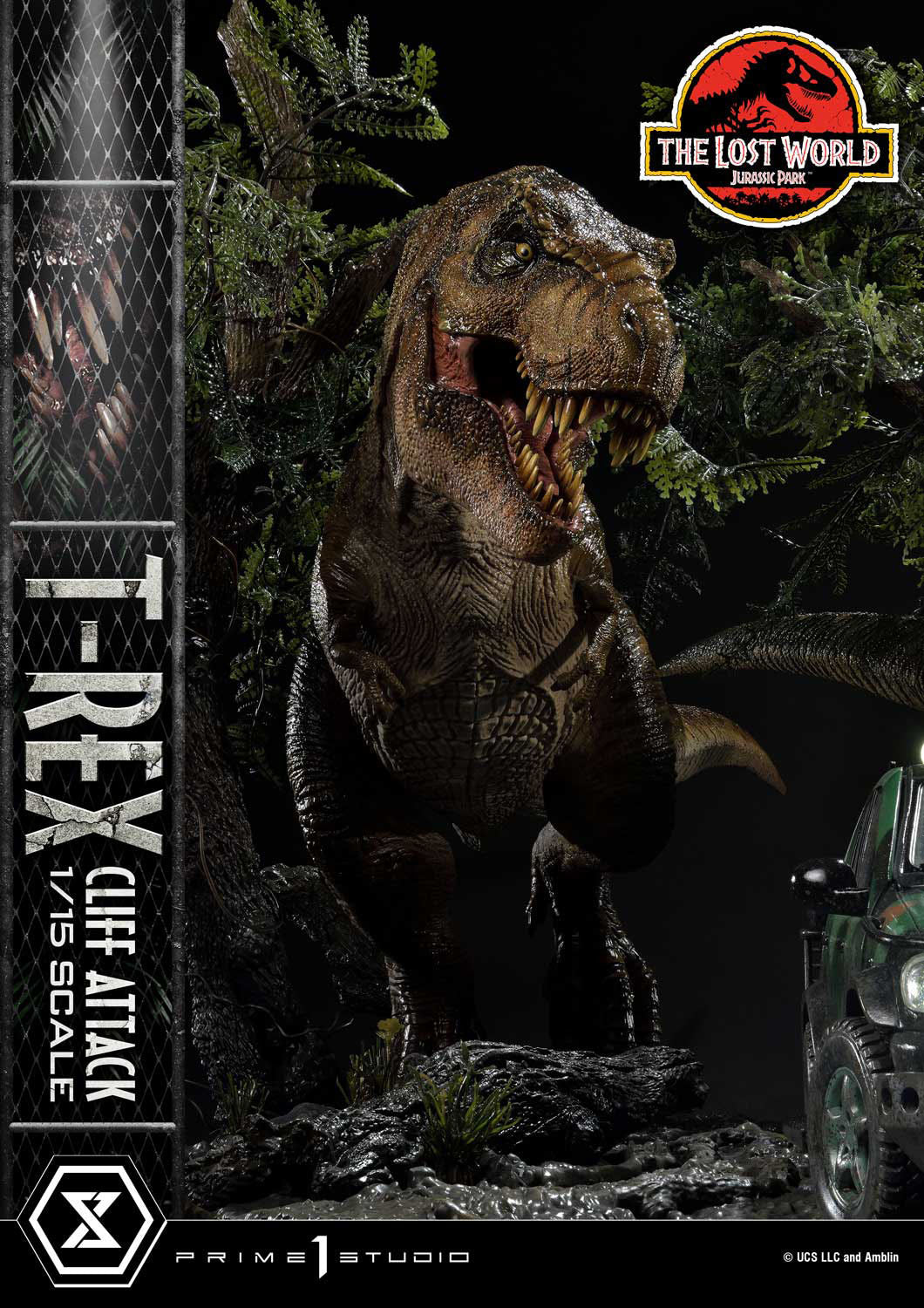 Jurassic World: The Lost World Statue 1/15 T-Rex Cliff Attack 53 cm - Loaded Dice