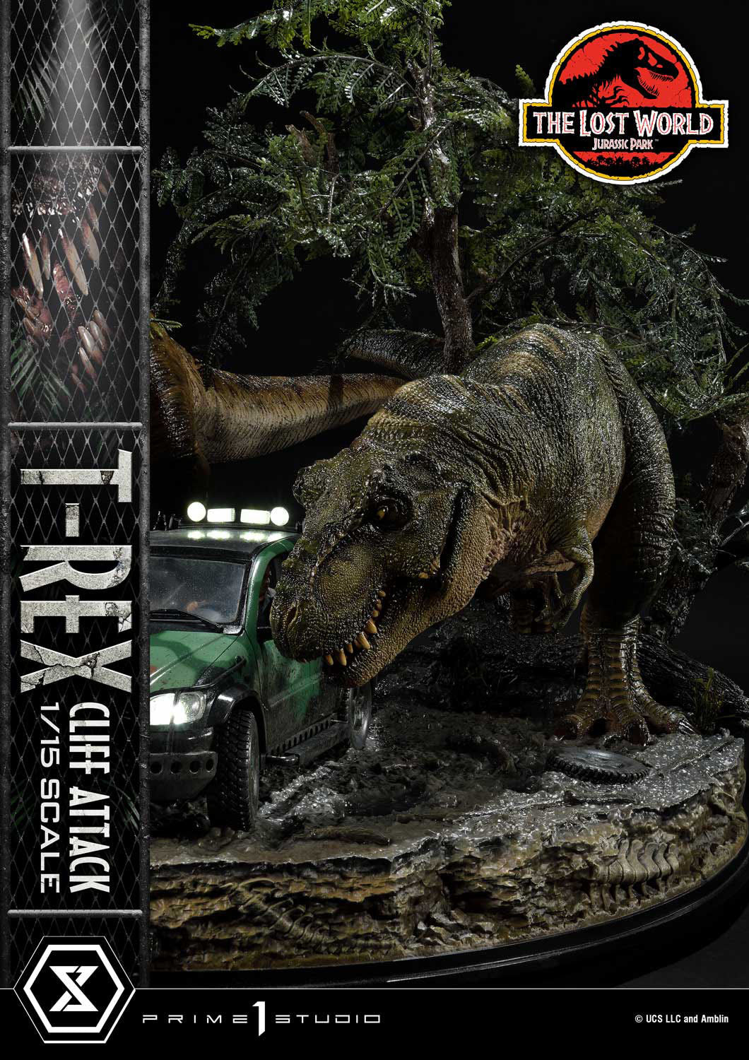 Jurassic World: The Lost World Statue 1/15 T-Rex Cliff Attack 53 cm - Loaded Dice