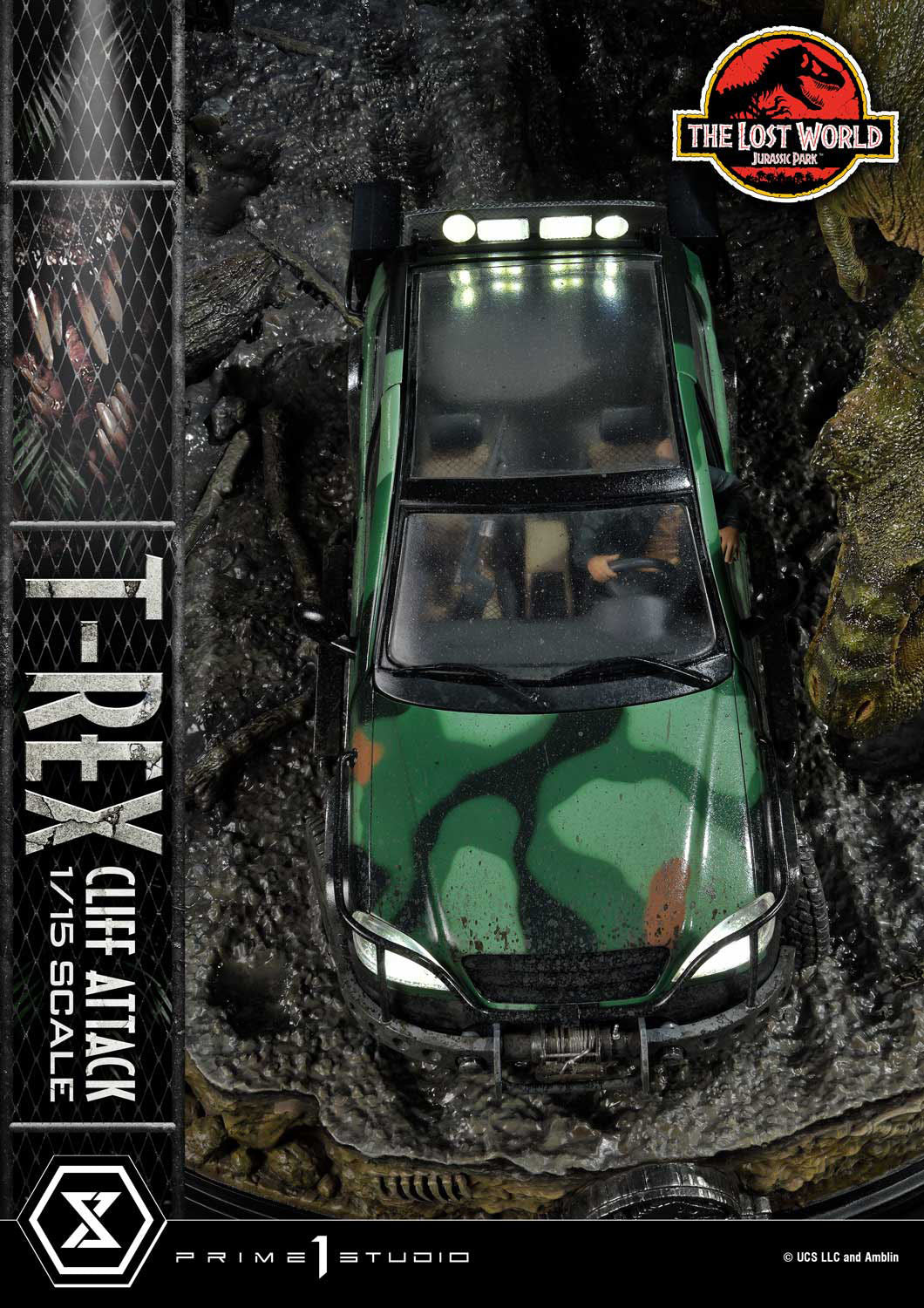 Jurassic World: The Lost World Statue 1/15 T-Rex Cliff Attack 53 cm - Loaded Dice