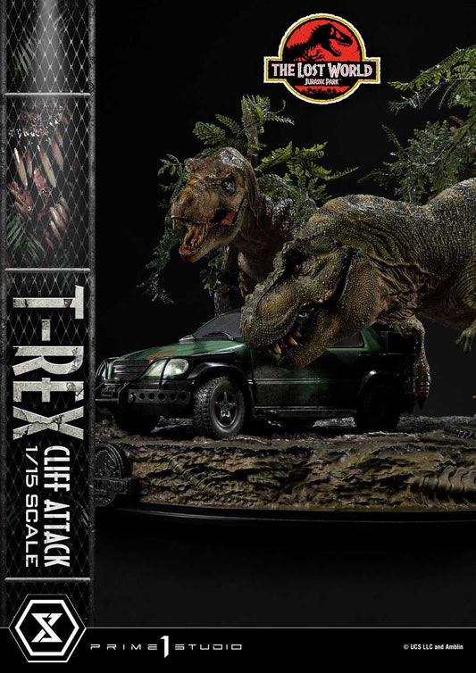 Jurassic World: The Lost World Statue 1/15 T-Rex Cliff Attack 53 cm - Loaded Dice