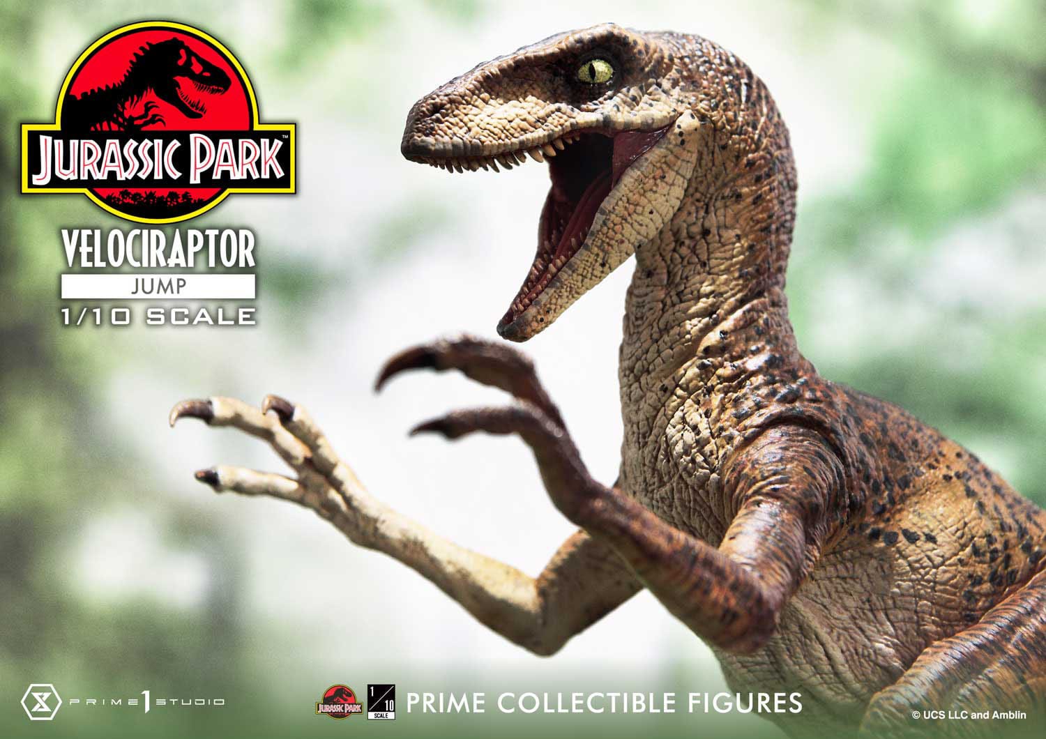 Jurassic Park Prime Collectibles Statue 1/10 Velociraptor Jump 21 cm - Loaded Dice
