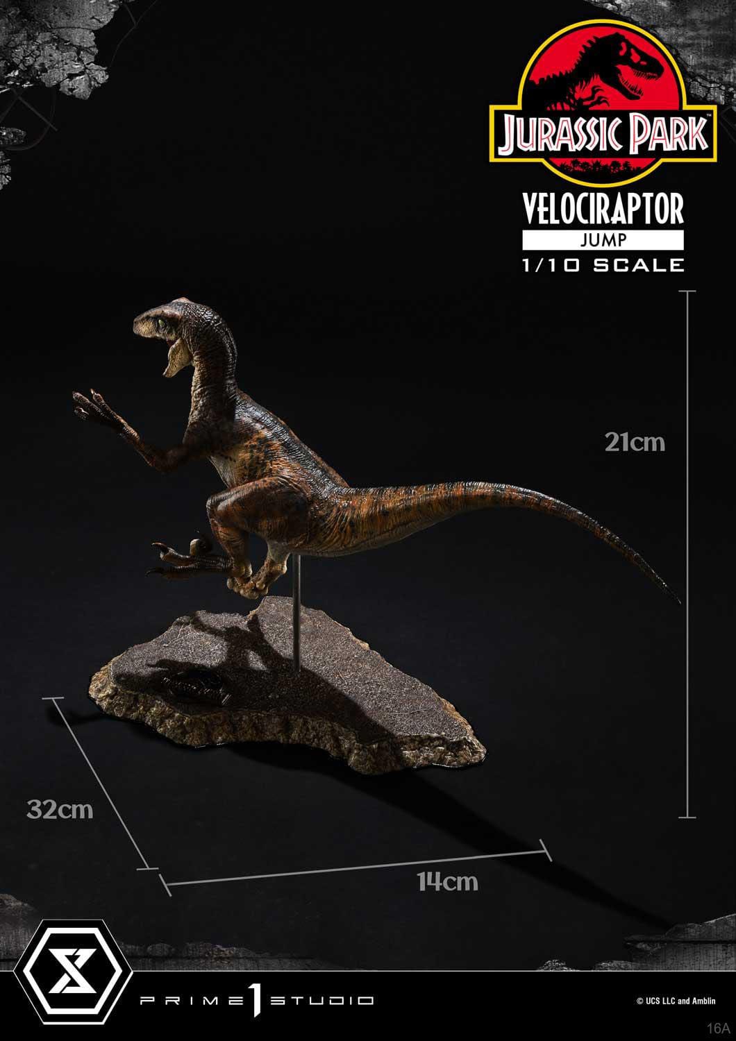 Jurassic Park Prime Collectibles Statue 1/10 Velociraptor Jump 21 cm - Loaded Dice