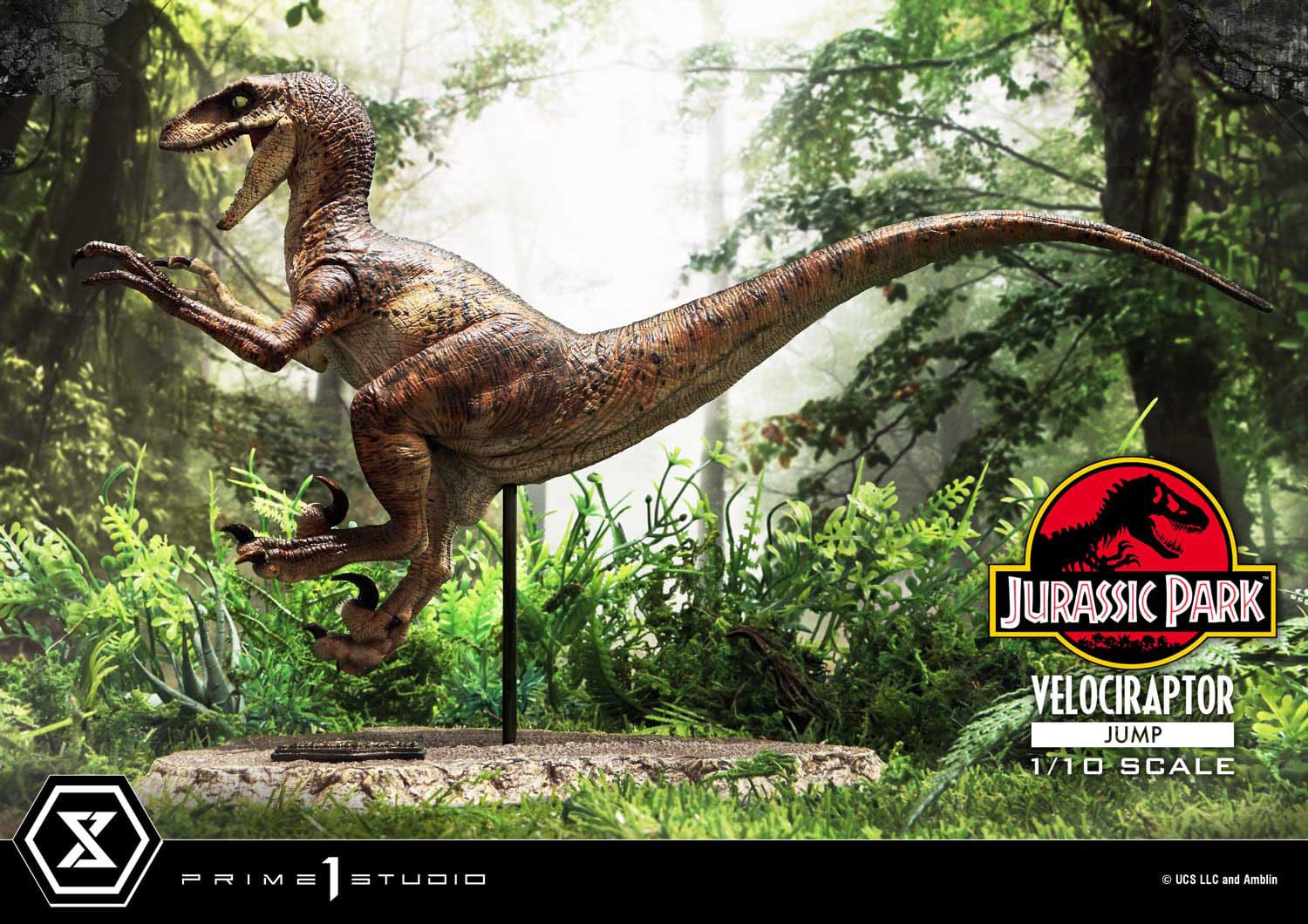 Jurassic Park Prime Collectibles Statue 1/10 Velociraptor Jump 21 cm - Loaded Dice