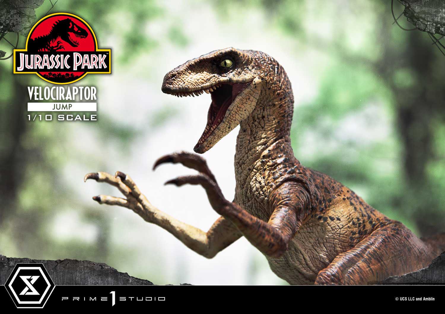Jurassic Park Prime Collectibles Statue 1/10 Velociraptor Jump 21 cm - Loaded Dice