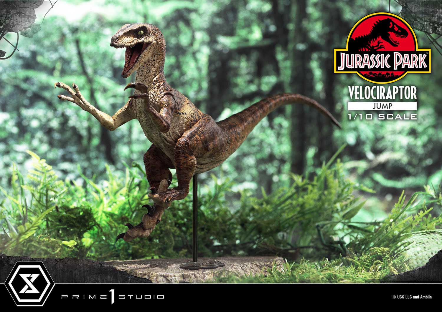 Jurassic Park Prime Collectibles Statue 1/10 Velociraptor Jump 21 cm - Loaded Dice