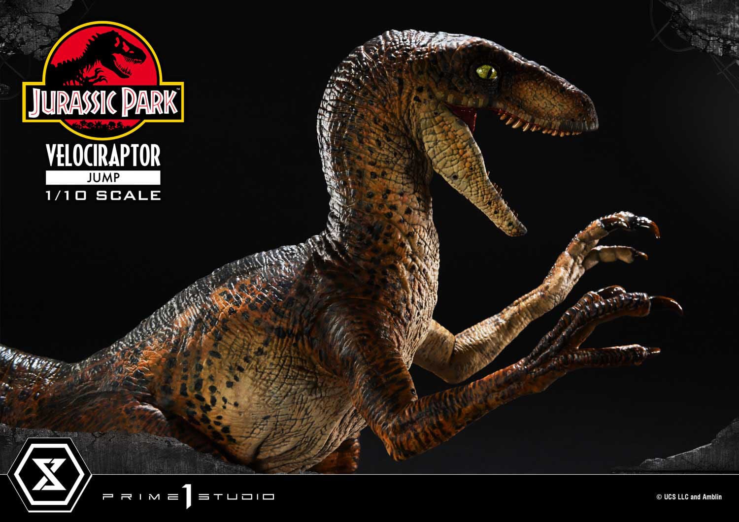 Jurassic Park Prime Collectibles Statue 1/10 Velociraptor Jump 21 cm - Loaded Dice
