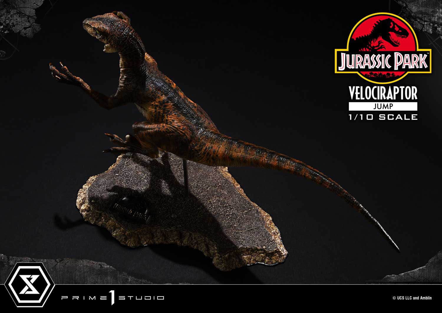 Jurassic Park Prime Collectibles Statue 1/10 Velociraptor Jump 21 cm - Loaded Dice