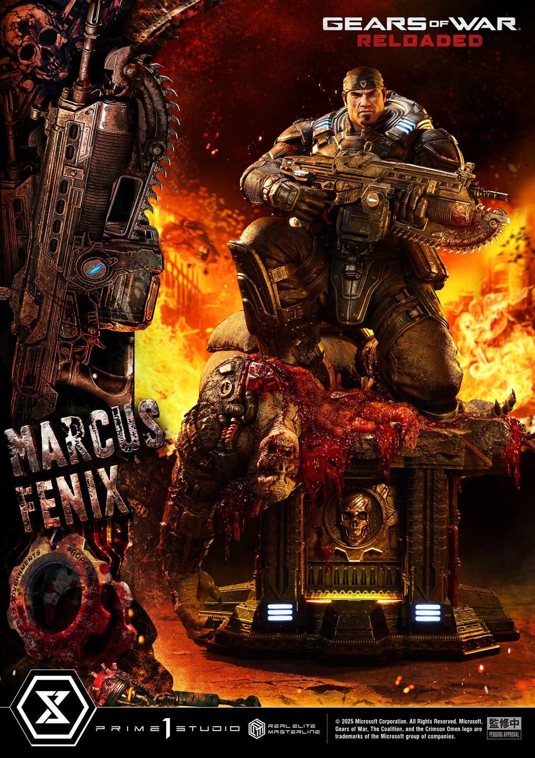 Gears of War: Reloaded Real Elite Masterline Series Statue 1/3 Marcus Fenix Ultimate Version 97cm
