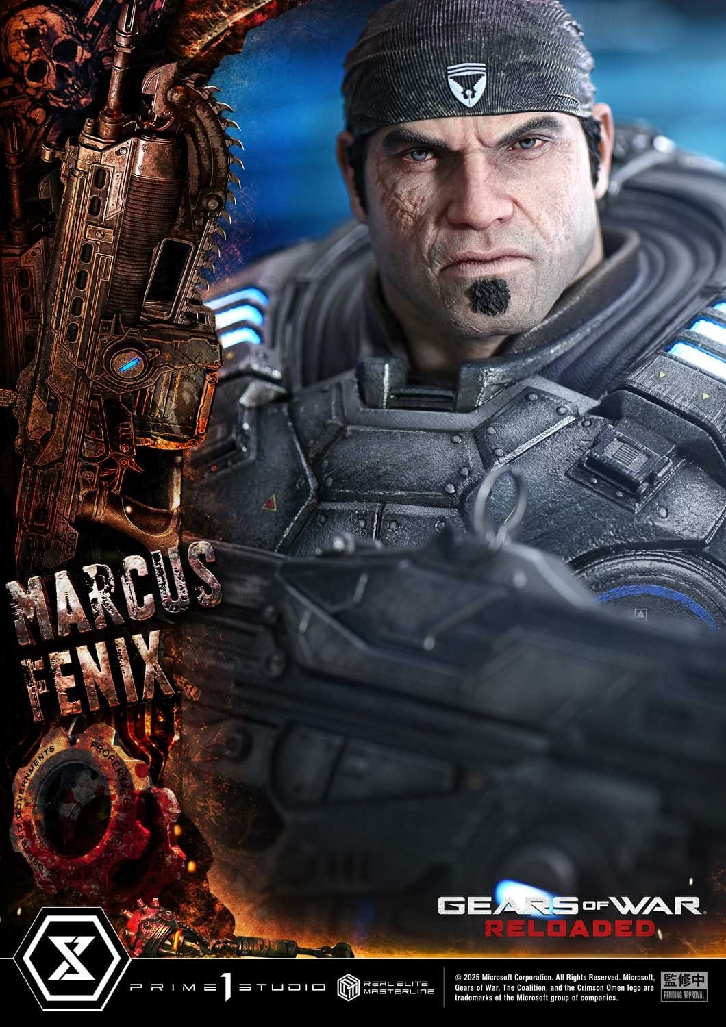 Gears of War: Reloaded Real Elite Masterline Series Statue 1/3 Marcus Fenix Ultimate Version 97cm