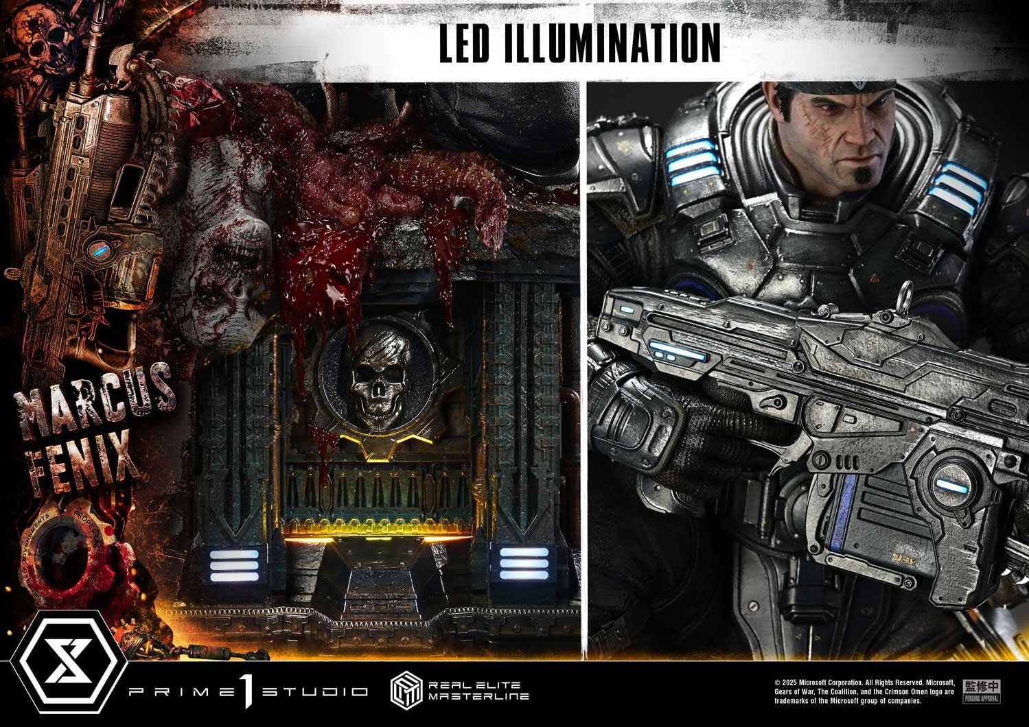 Gears of War: Reloaded Real Elite Masterline Series Statue 1/3 Marcus Fenix Ultimate Version 97cm