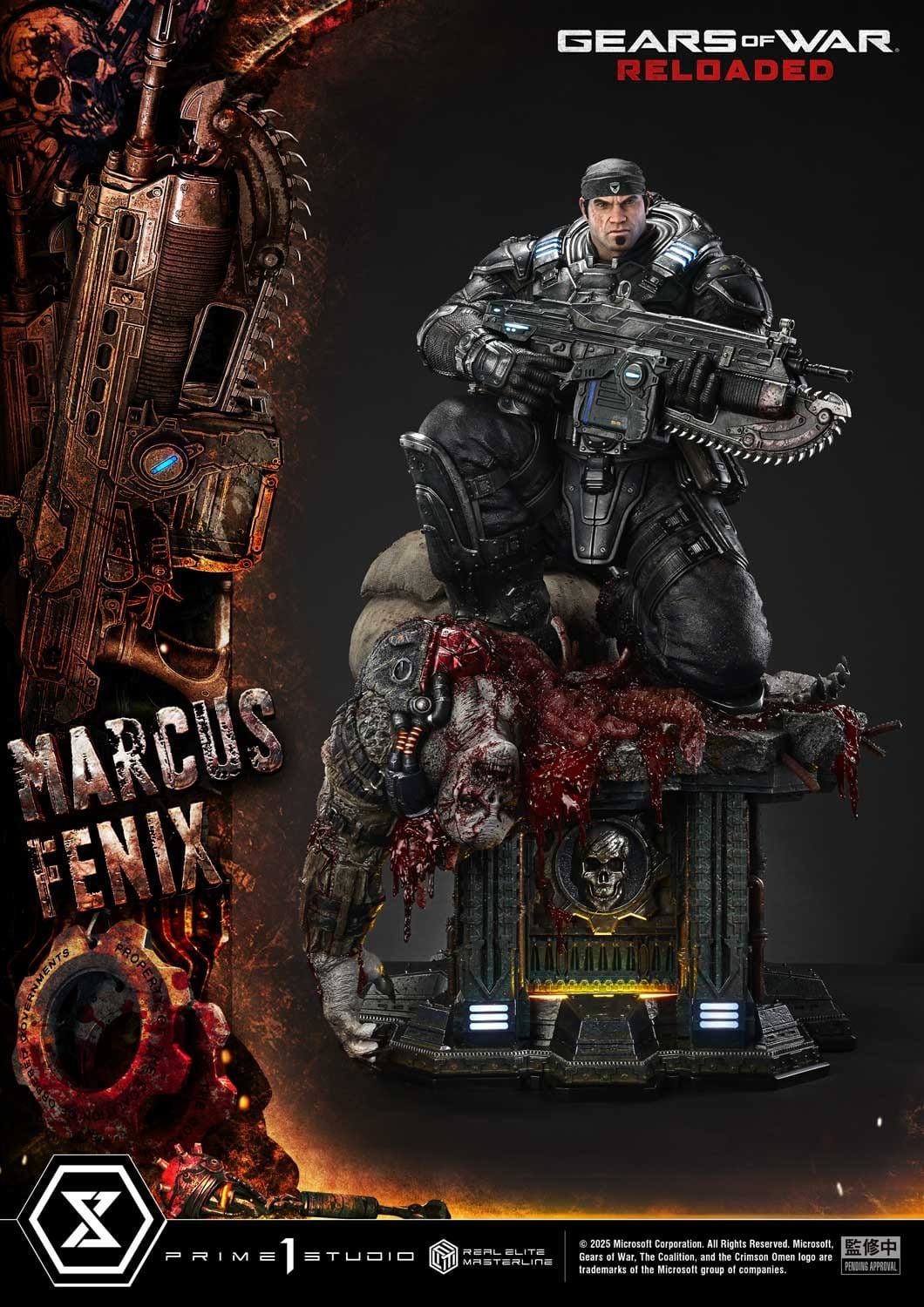 Gears of War: Reloaded Real Elite Masterline Series Statue 1/3 Marcus Fenix Ultimate Version 97cm