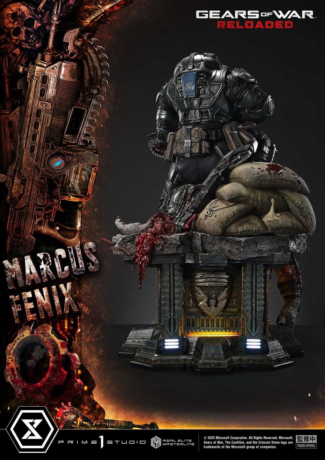 Gears of War: Reloaded Real Elite Masterline Series Statue 1/3 Marcus Fenix Ultimate Version 97cm