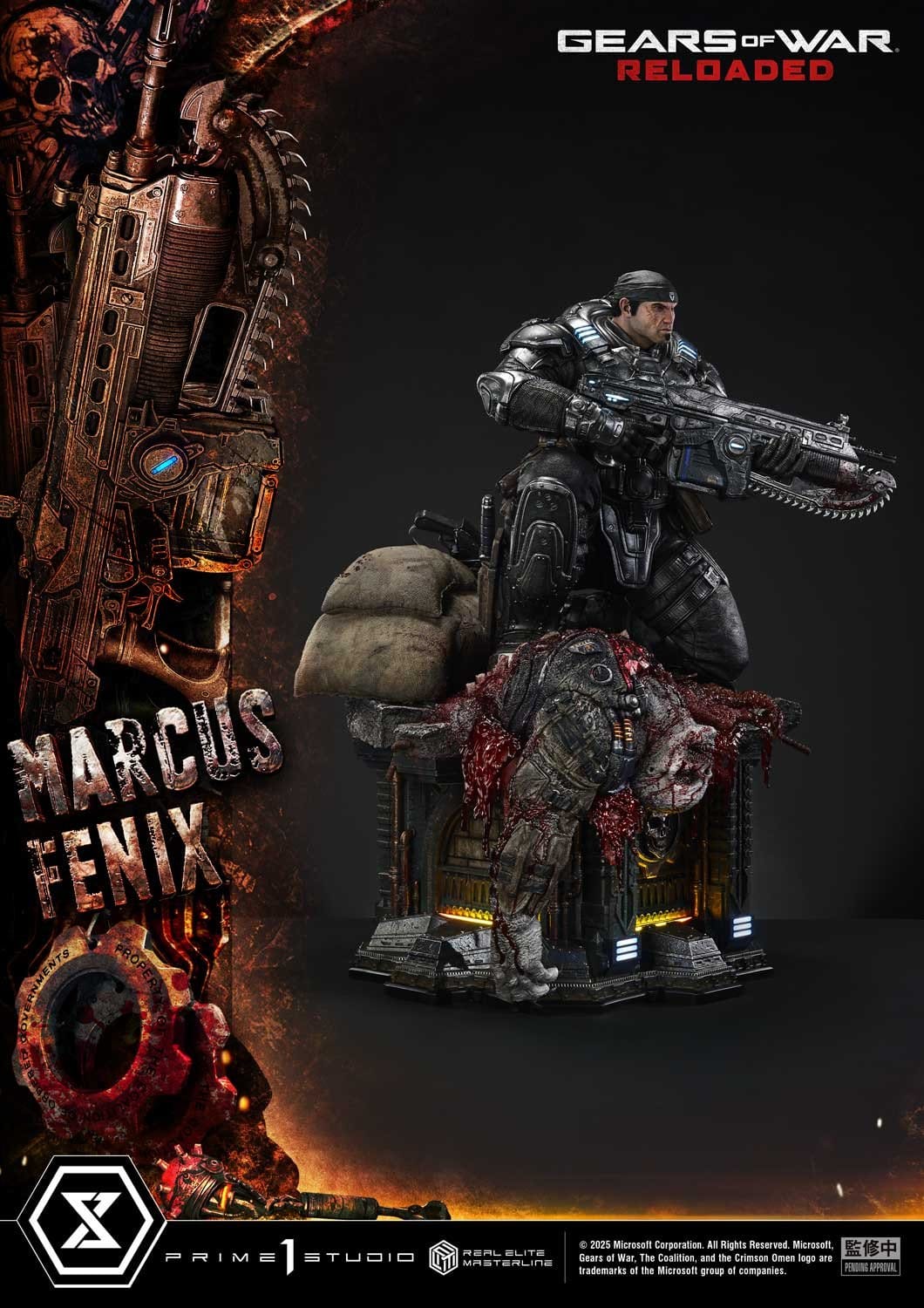 Gears of War: Reloaded Real Elite Masterline Series Statue 1/3 Marcus Fenix Ultimate Version 97cm