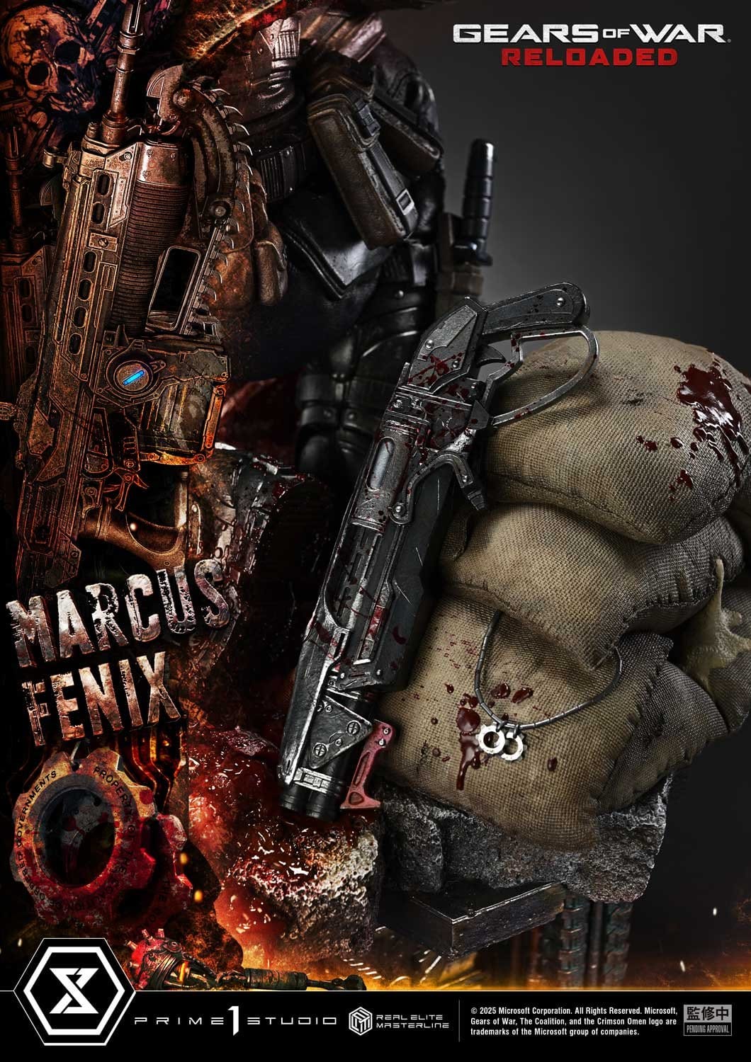 Gears of War: Reloaded Real Elite Masterline Series Statue 1/3 Marcus Fenix Ultimate Version 97cm