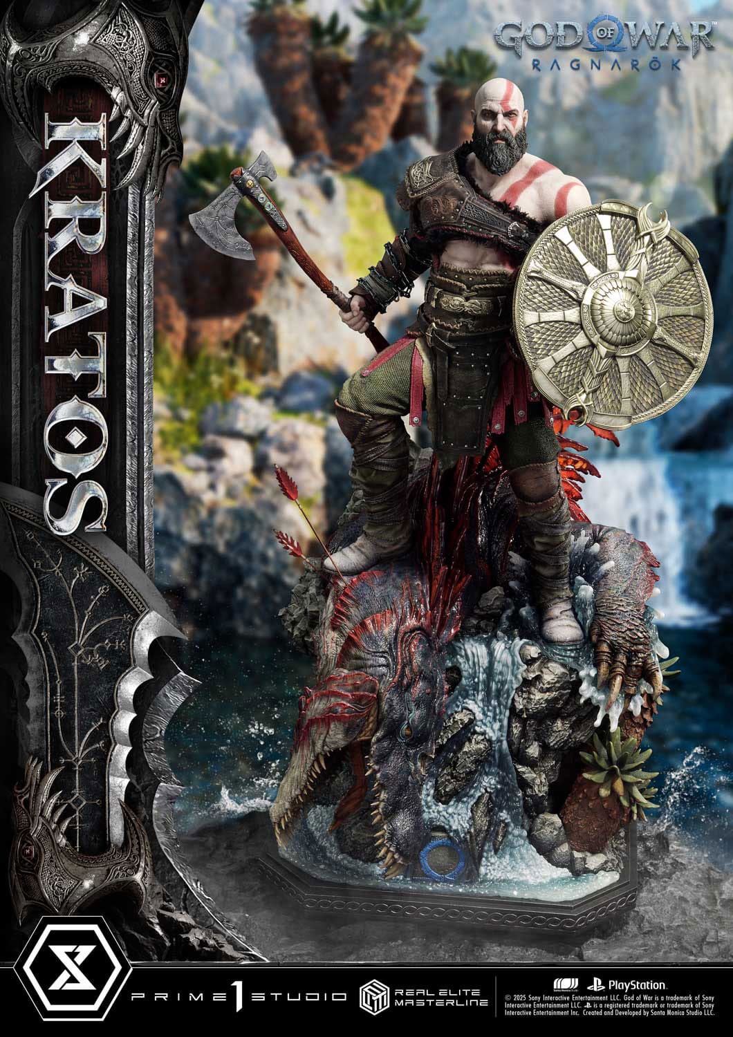 God of War: Ragnarok Real Elite Masterline Series Statue 1/3 Kratos Ultimate Version 95cm