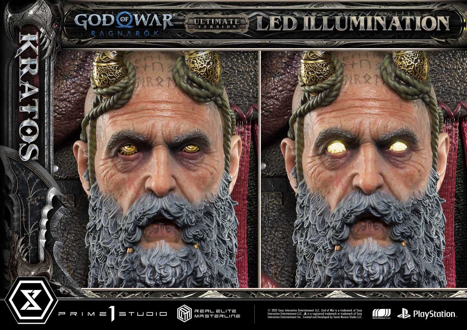 God of War: Ragnarok Real Elite Masterline Series Statue 1/3 Kratos Ultimate Version 95cm