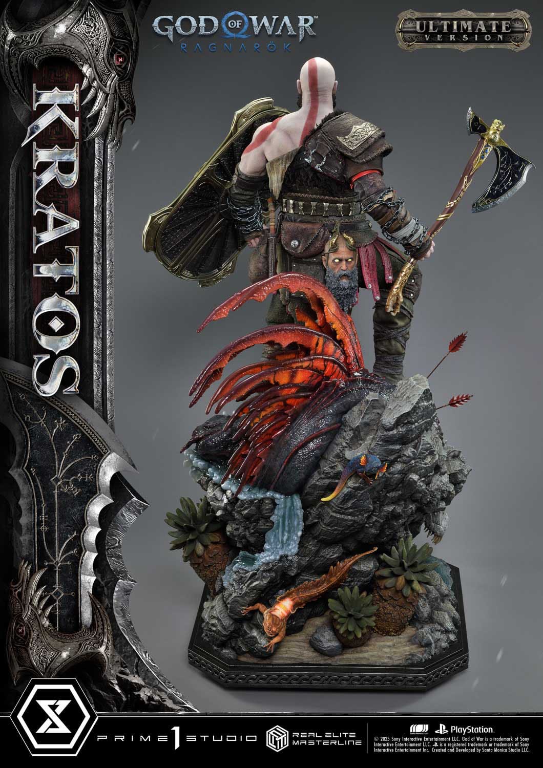 God of War: Ragnarok Real Elite Masterline Series Statue 1/3 Kratos Ultimate Version 95cm